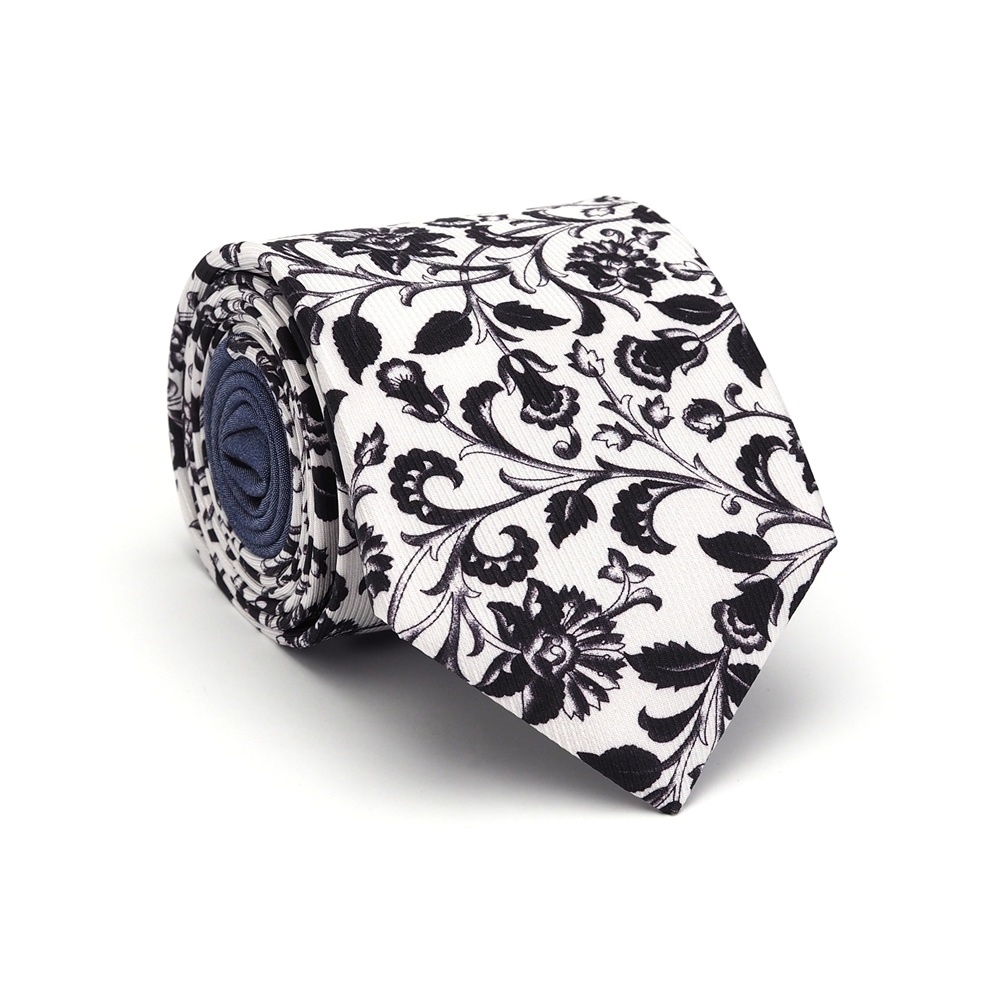 IT-034 Krawat mski jedwabny wzr paisley